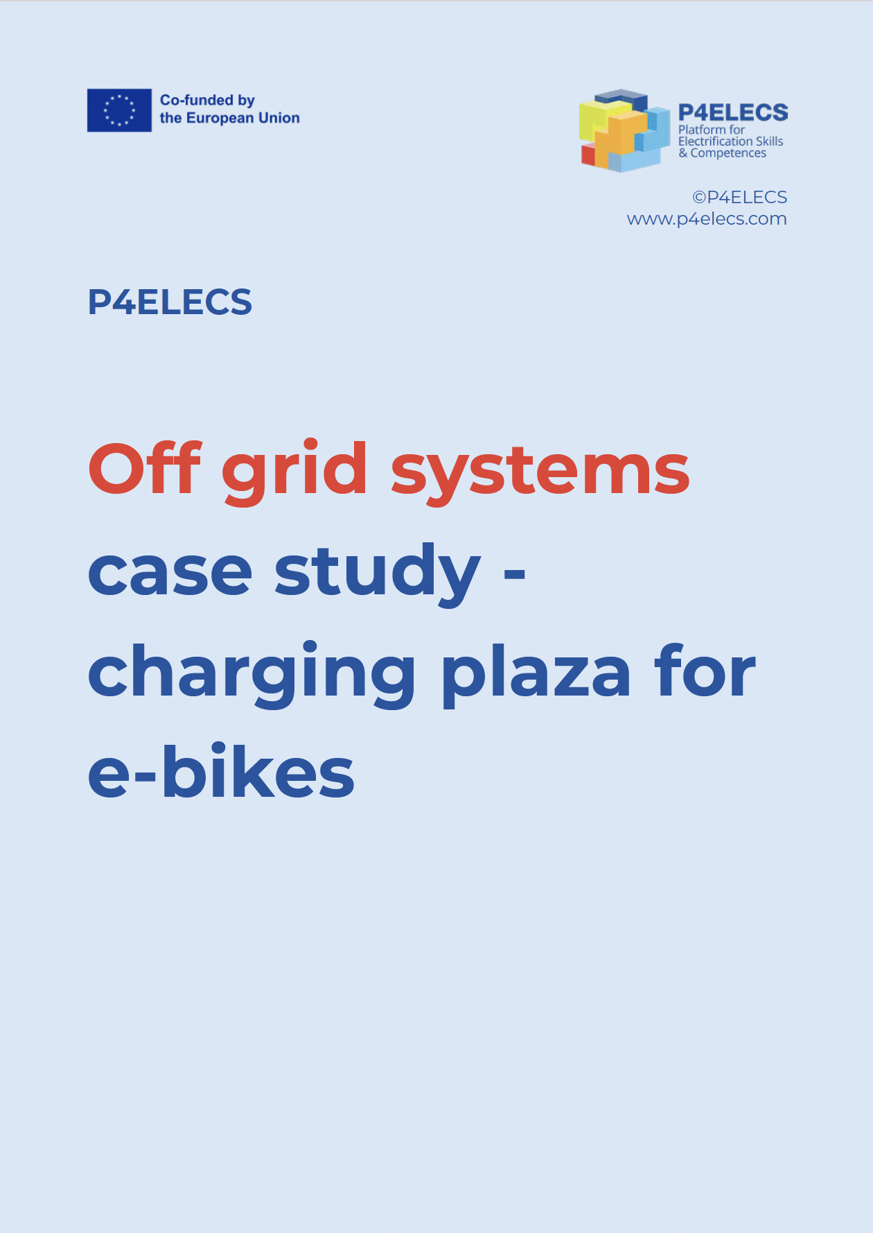 Off grid systems case study - charging plaza for e-bikes