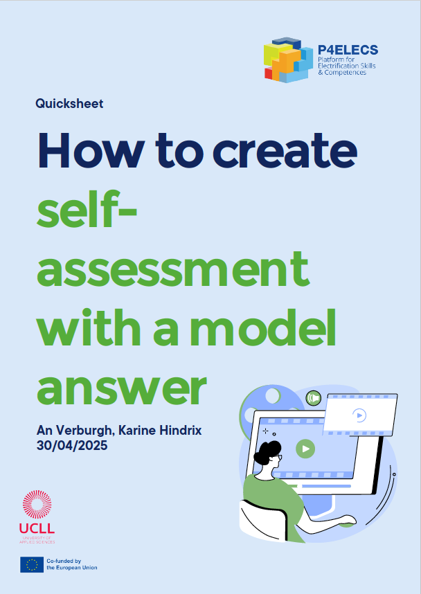 How to create selfassessment with a model answer