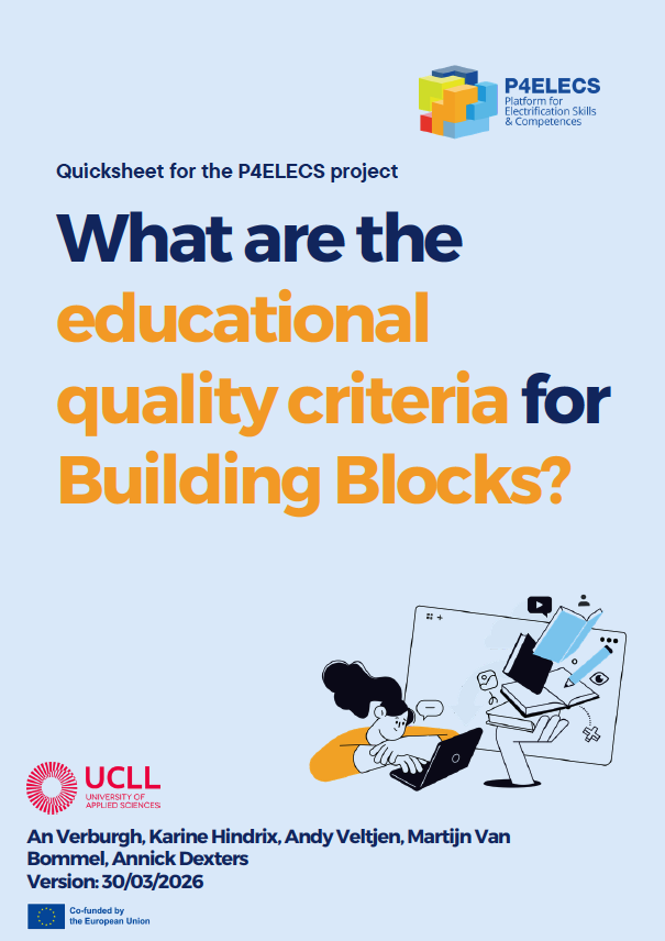 What are the educational quality criteria for Building Blocks?