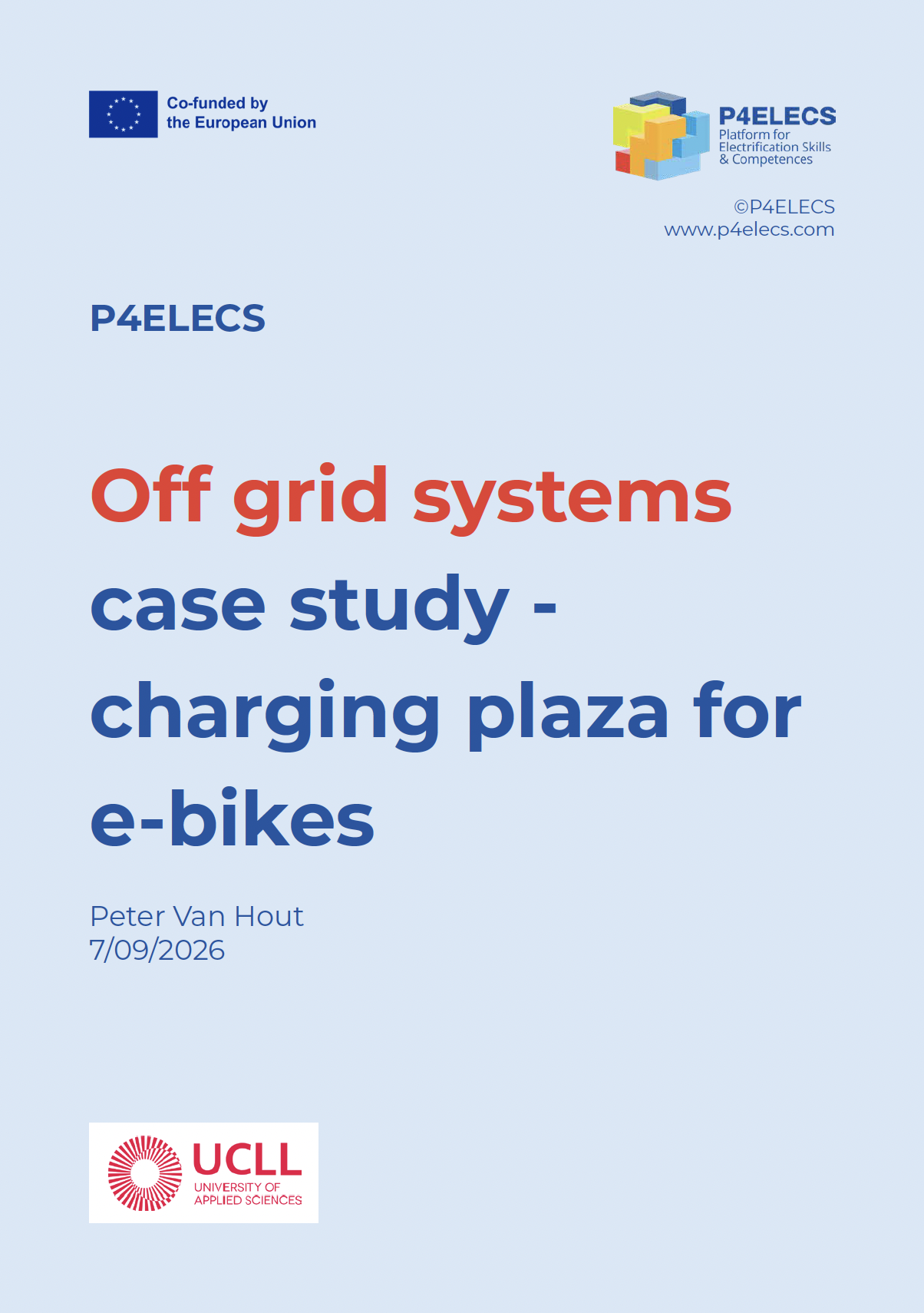 Off grid systems case study - charging plaza for e-bikes